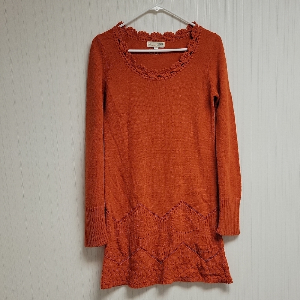 Odd Molly Terracotta Knit Dress Sz 2 Wool Alpaca Blend fall school business
